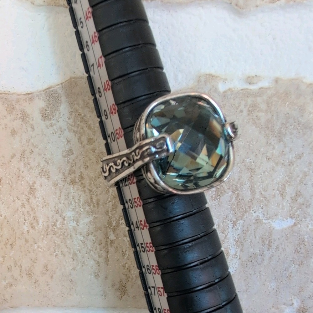 Brighton Venus Rising Ring Size 7 Aqua Swarovski Crystal Retired